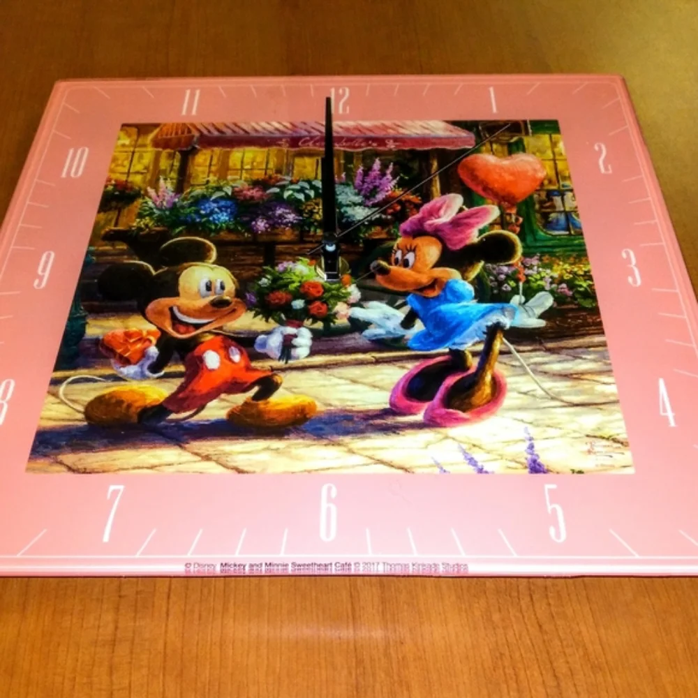 Mickey and Minnie Thomas Kinkade Clock